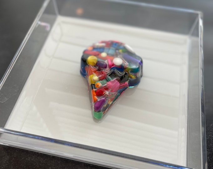 7.5"x7.5" Chill Pill Resin Art - Ice Cream Cone
