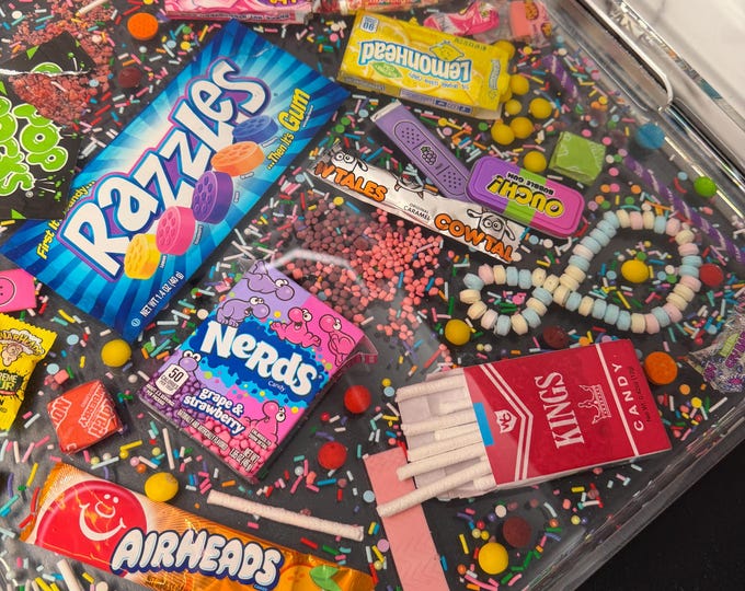 16x16 Retro Candy Luxe Sweet Tooth Tray - Only One and Ships Today!