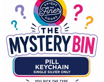 The Mystery Bin - Pill Keychain (silver single only)