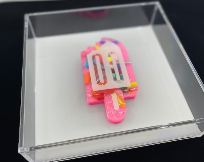 NEW 7.5"x7.5" Chill Pill Resin Art - Ice Cream