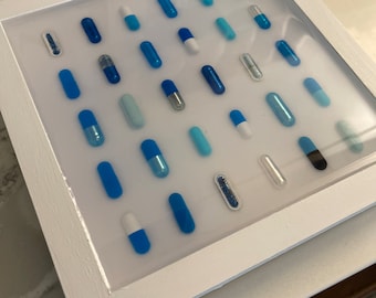 Arte de resina Chill Pill - Azul