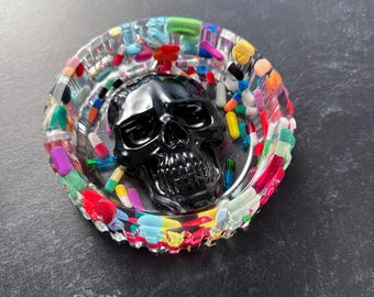 Large Round Scull Chill Pill Ashtray (Single)