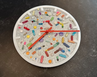 Small Disco Ball Chill Pill Wall Clock without Sprinkles