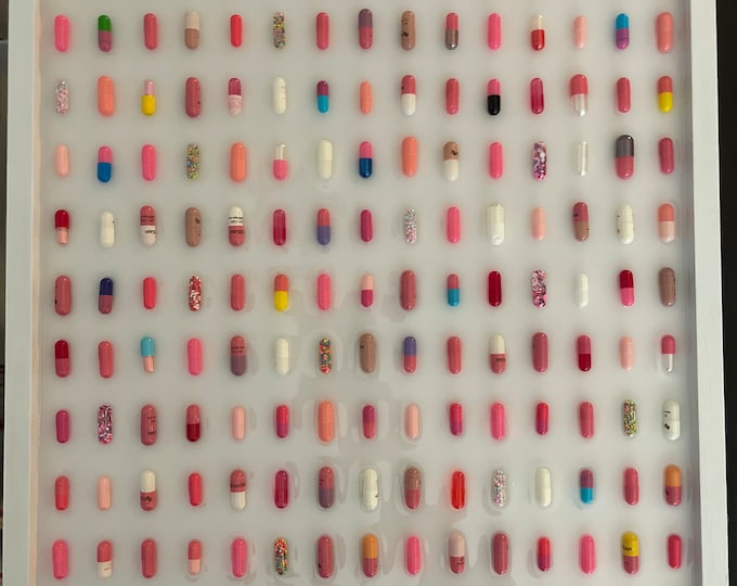 Pink Chill Pill Resin Art