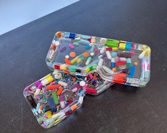 Clear Chill Pill Square Glasses Tray (Single)