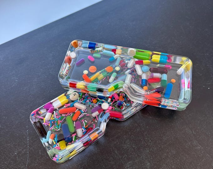 Clear Chill Pill Square Glasses Tray (Single)