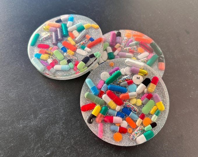 Disco Ball Chill Pill Coasters Without Sprinkles (Single)