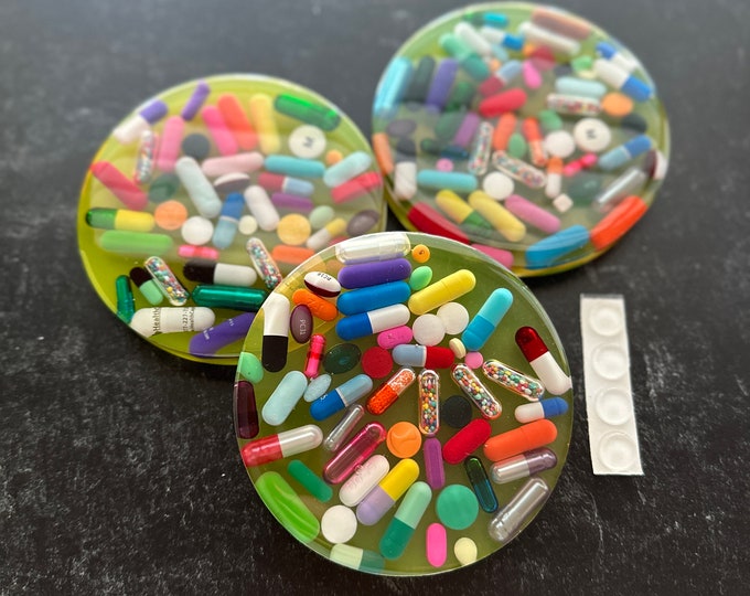 Transparent Yellow Chill Pill Coaster (Single)