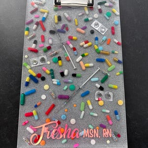 Customized Disco Ball Chill Pill Clipboard