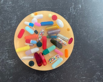 Pastel Orange Chill Pill Coaster