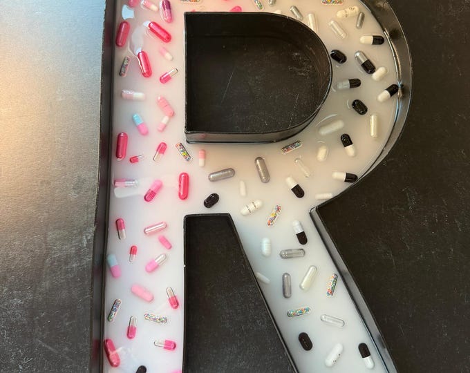 Ready to Ship Happy Accident - Extra Large Pill Letter 16" - R, E, F, I or N