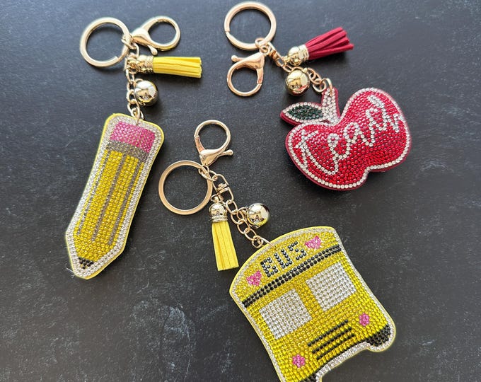 Bling Teacher Keychain (single)