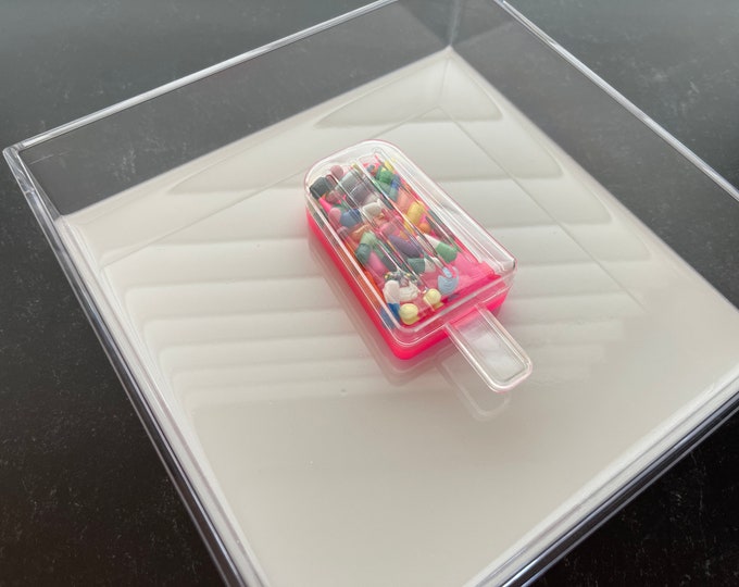 7.5"x7.5" Chill Pill Resin Art - Interactive Popsicle
