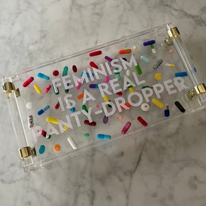 Personalized Chill Pill Low Tray with Handles and Feet