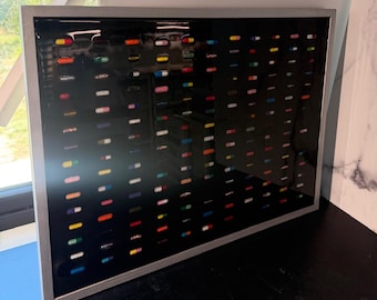 Ready to Ship Happy Accidents - Black Background Grid Pill Art 18x24 2026-HA-522