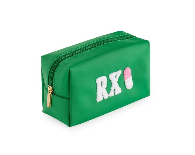 Rx Small Zip Pouch, Green