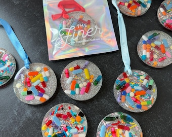 Disco Ball Chill Pill Gift Ornament (single)