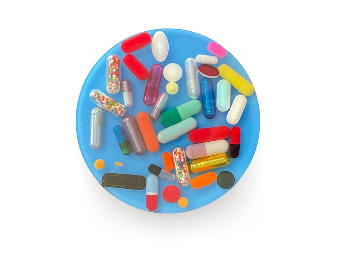 Pastel Blue Chill Pill Coaster