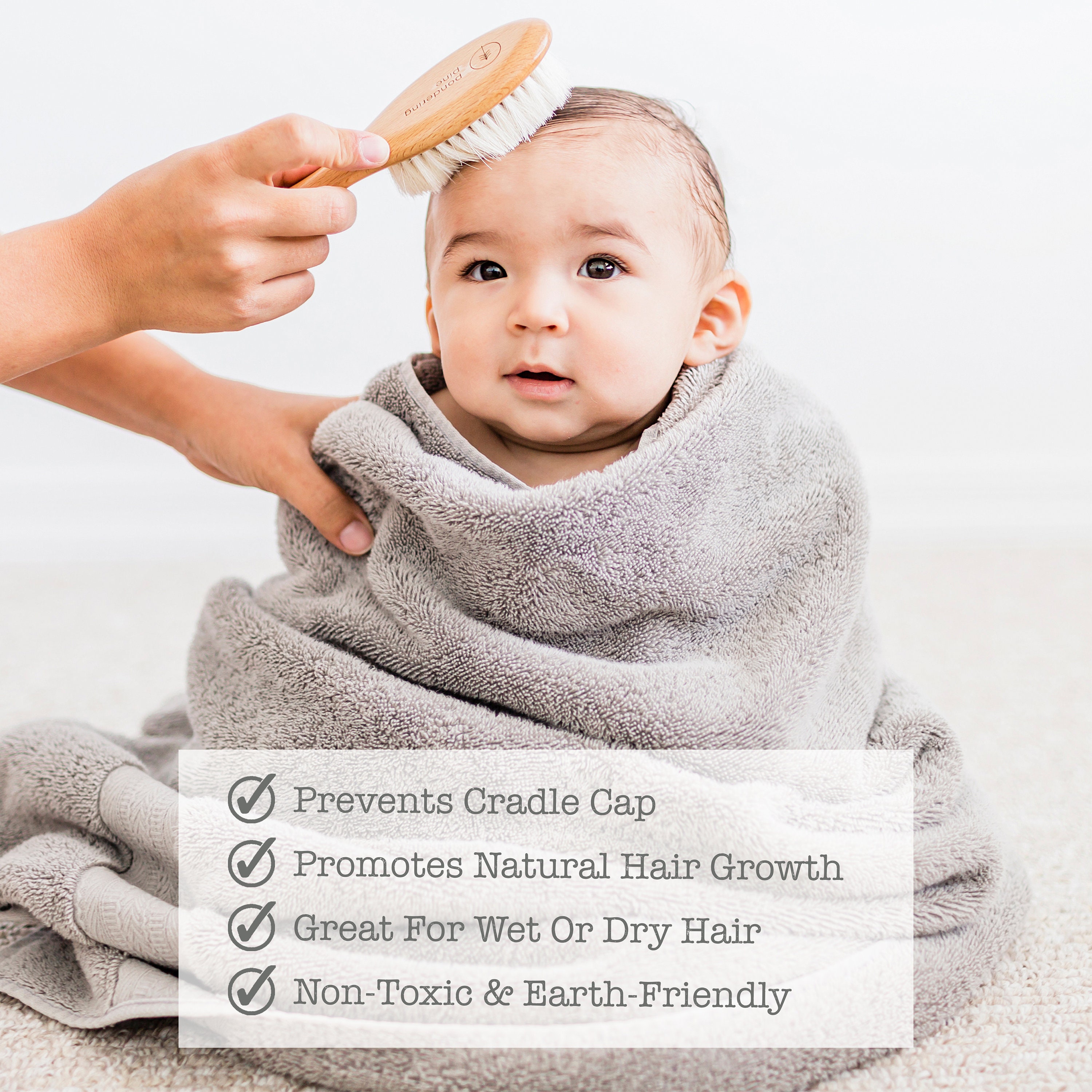 Natural Wooden Baby Brush Set Baby Brushes with Hearts & Etsy