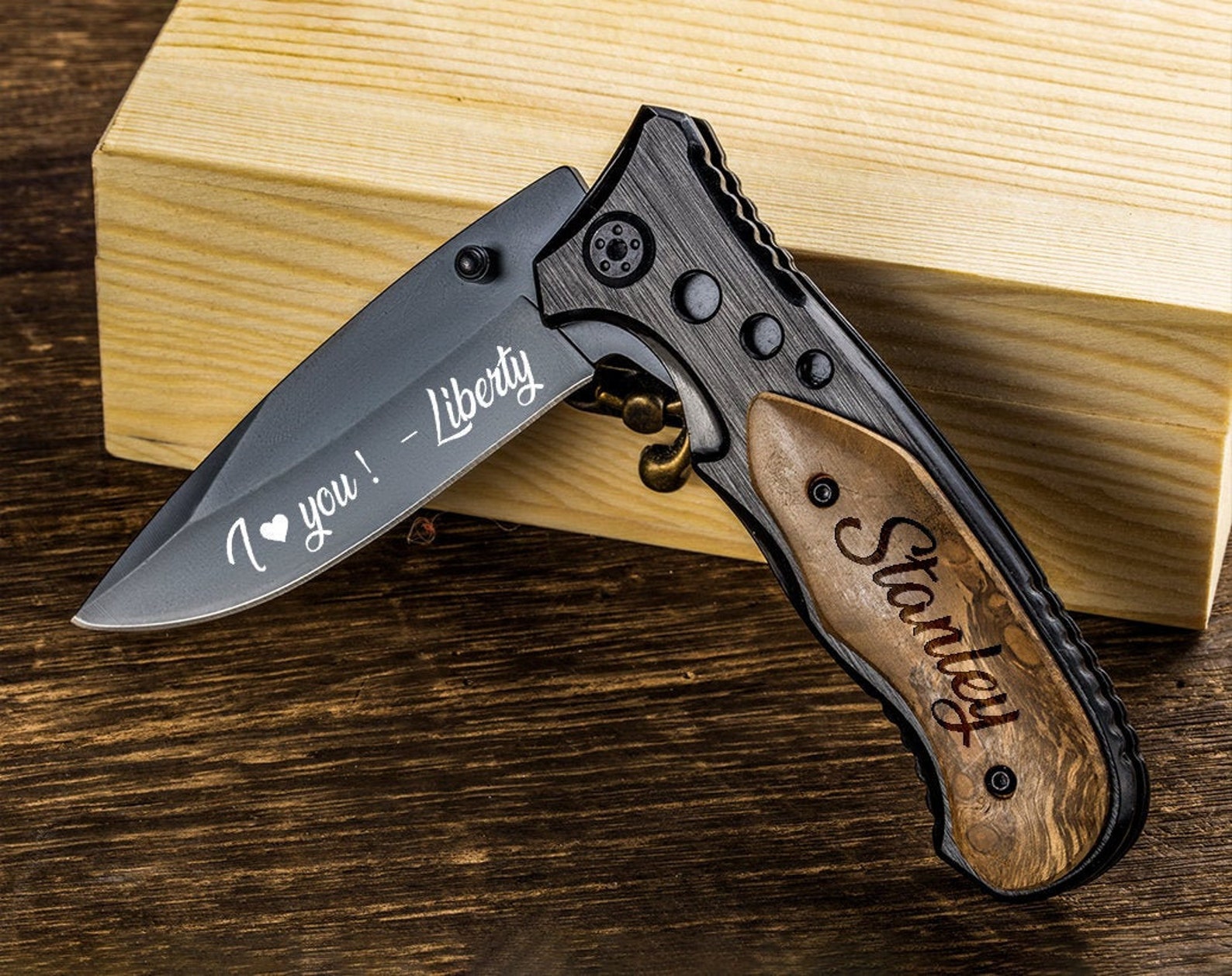 Engraved Pocket Knife for Boyfriend Personalized Knife for Etsy