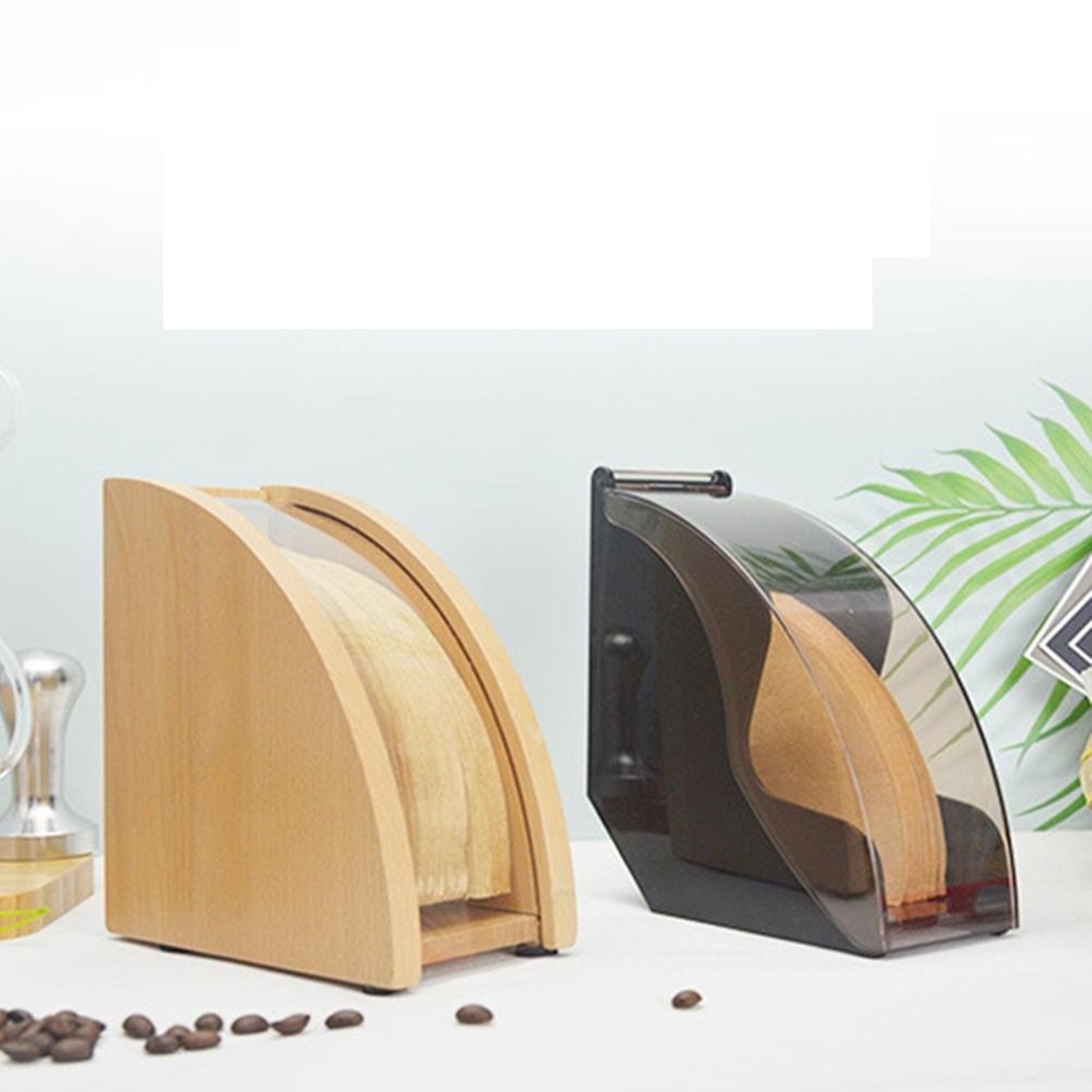 New Coffee Filter Paper Storage Box Space Saving Wooden Etsy