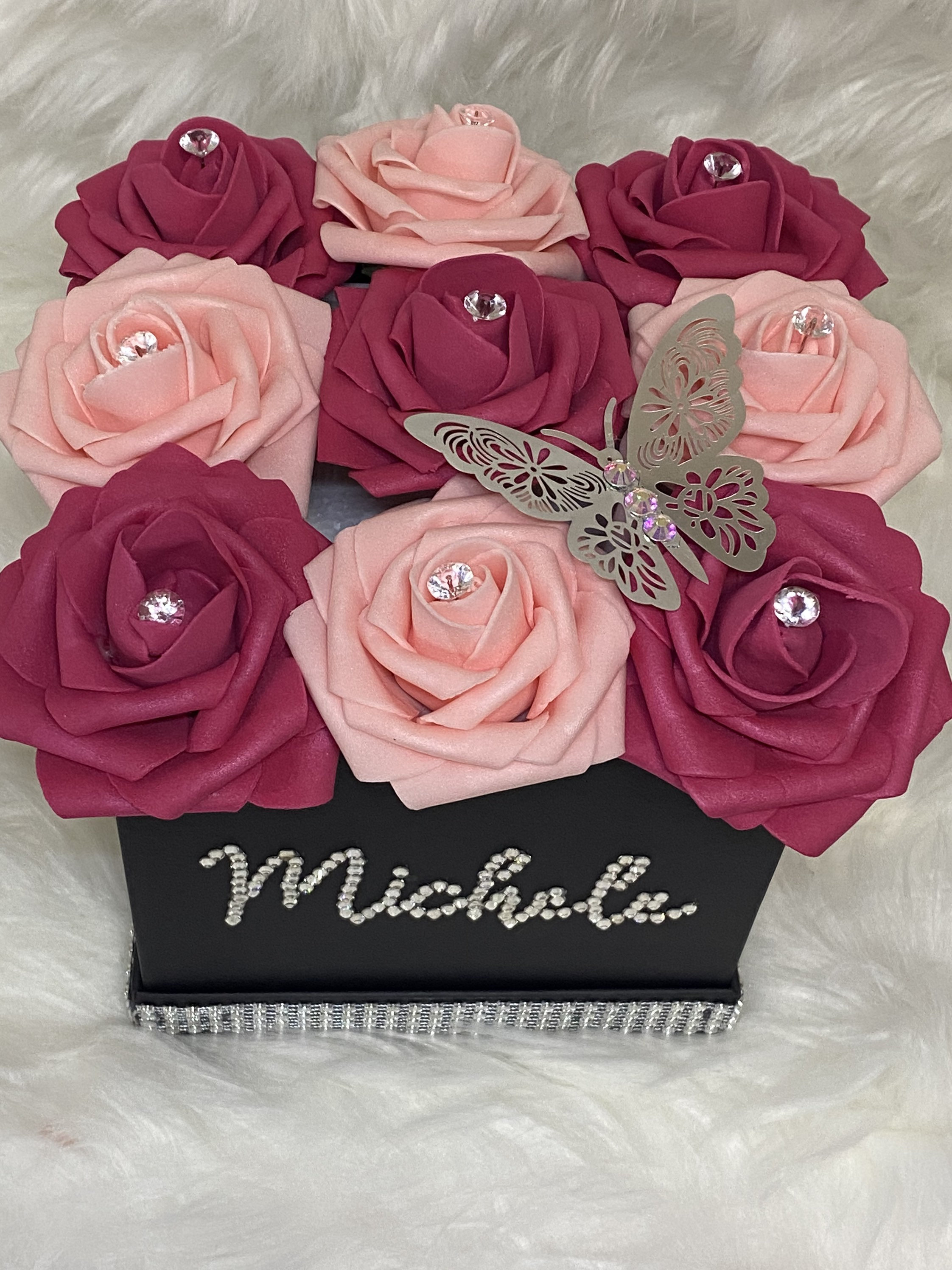 Custom Artificial White Flower Box Arrangement That Will Last Etsy