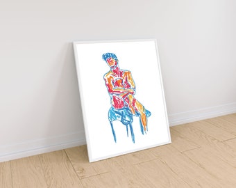 Nude Male Body Art | Etsy