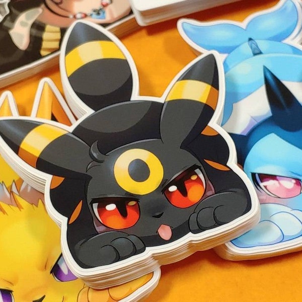 Eeveelution POUNCE! Vinyl Peeking Stickers!