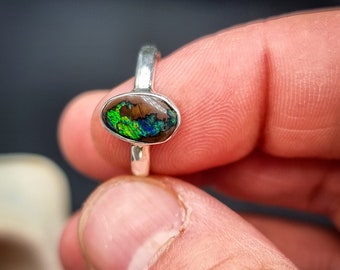 Bague En Argent 925 Avec Opale Boulder D'Australie - Taille 53 - Neuf Avec étiquettes - Marque Bimonia
