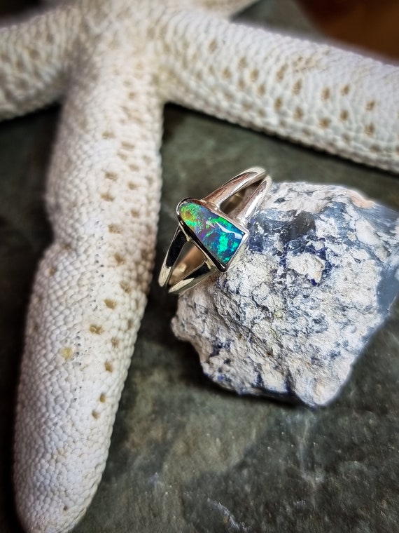 18kt White Gold Black Crystal Opal and Diamond ring | Masterpiece Jewellery  Opal & Gems Sydney Australia | Online Shop
