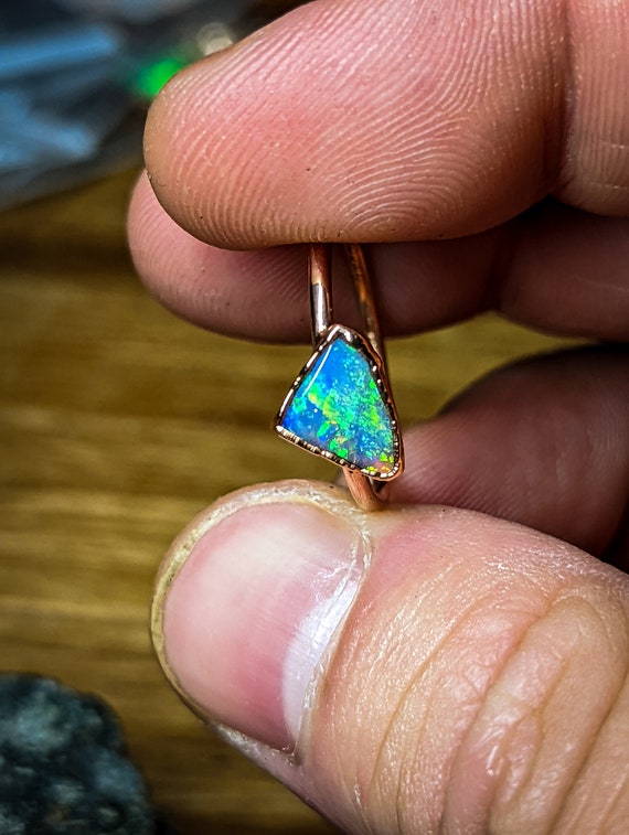 Unisex Australian Opal Ring – Jorge Adeler