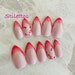 Pink x Red Demon Press on nails