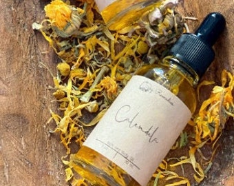 Calendula Oil, Bath and Body Oil, Ritual Oil, Consecration oil, Meditation oil, Massage oil, Anointing oil, Sun Energy Oil, Intention Oil