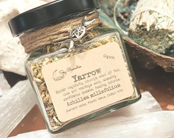 Yarrow, Magikal herbs, Organic herbs, Ritual herbs, Witchy herbs, Apothecary, Spell Herbs