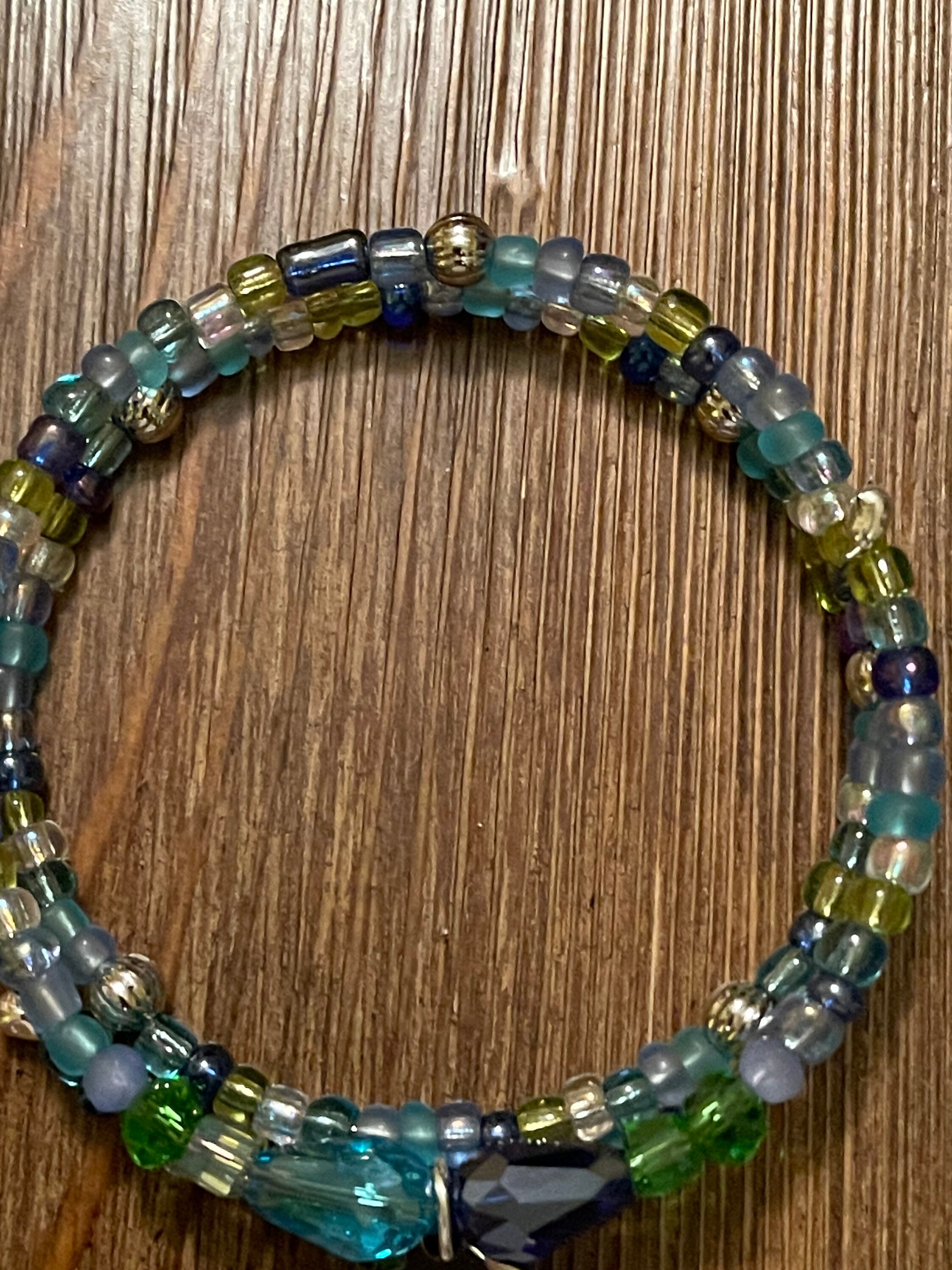 Thrifted a gorgeous bead bracelet that was way too big, turned it