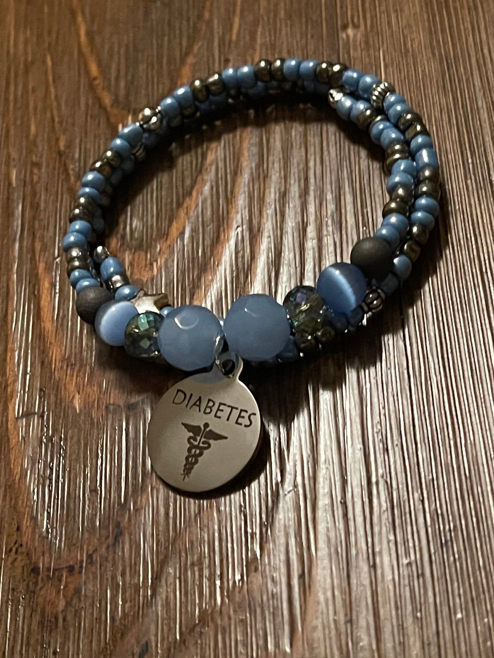 Handmade Beaded Wrap Bracelet/ Diabetes Bracelet/ Seed Bead Etsy