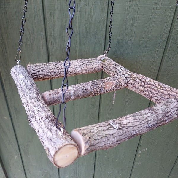 Chicken Swing, Rustic Chicken Swing, Wooden Chicken Toy, Backyard Chicken Toy, Bird Toy, Bird Perch