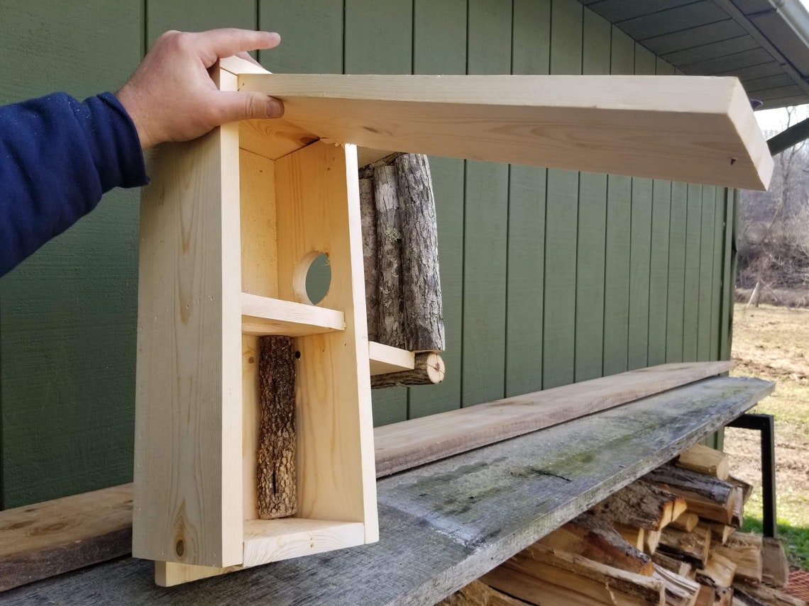 Squirrel House Squirrel Nesting Box Wooden Squirrel Habitat Etsy