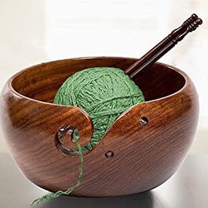 Handicrafts wooden yarn bowl | wooden yarn bowls for crocheting-yarn bowl  large