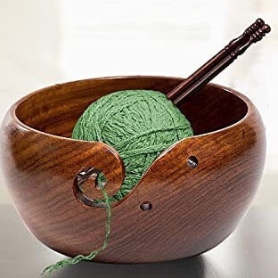 Jubileeyarn Bamboo Wooden Yarn Box Style Yarn Bowl 