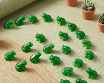 5Pcs Small Frog Miniatures for Terrariums | Mini Frog Figurines |  Amphibian Miniatures for Displays