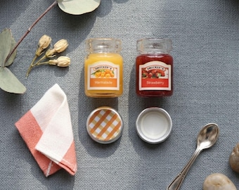 2 Pcs Miniature Jam Jars | Tiny Jam Jar For Doll Kitchen Toy Accessories | Dollhouse Mini Food Pantry Grocery Store Display Decor Set