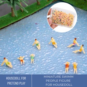 Miniature Swimmers Figurines, Realistic Swim People Figurines, Miniature Swim People In The Beach, Beach and Pool Miniature Figurines