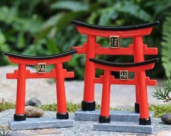 Miniature Torii Gate Shrine | Miniatures Japanese Home for Decoration Dollhouse