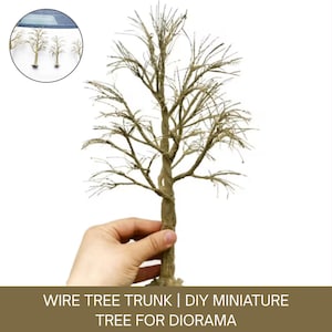 Troncos de árboles de alambre / Troncos de árboles de alambre en miniatura para dioramas / Ideales para casas de muñecas y maquetas de trenes