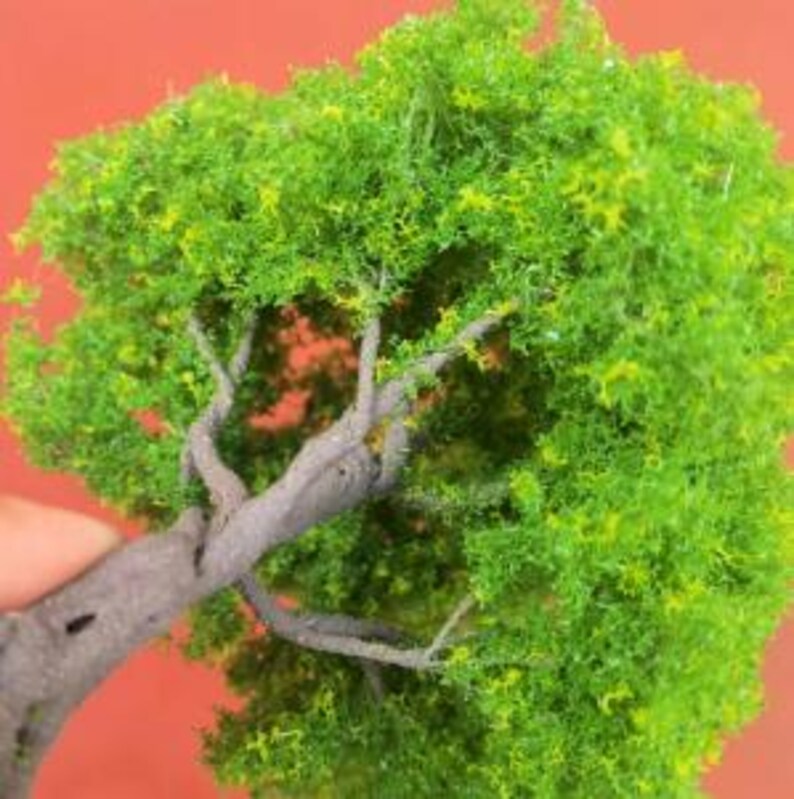 Mini Tree Trunk Small Miniature Spring Wire Tree | Mini Yellow Green Tree | Artificial Tree ...