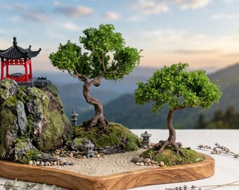 1 Pcs Miniature Mountain Pine Tree Trees | Miniature Wire Tree for Landscape, Train Railway Decor Diorama | Mini Tree for DIY Craft Supply