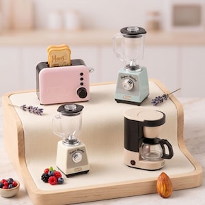 1 Stück Miniatur-Kaffeemaschine | Miniatur Saftpresse | Miniatur Brotmaschine | Miniatur elektrische Backform | Puppenhaus Elektrogerät