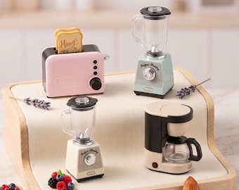1Pc Miniature Coffee Maker | Miniature Juicer | Miniature Bread Machine | Miniature Electric Baking Pan | Dollhouse Appliance Display Prop