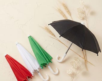 Cute Mini Umbrella Rain Accessory | Colorful Tiny Parasol Decor | Miniature Umbrella | Doll Collector Item, Display & Photography Prop